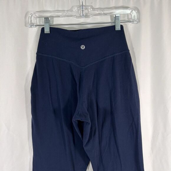 Lululemon Leggings Women's 2 Blue Pull On Pockets Stretchy High Rise Jogger - Picture 6 of 9